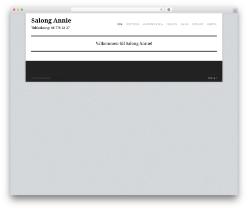 Adapt WordPress theme - salongannie.se