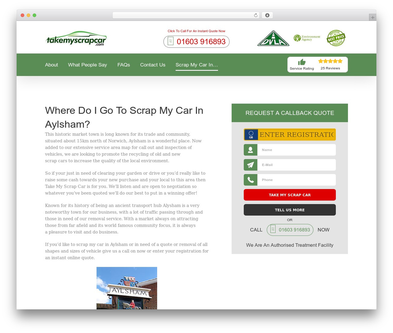 Avada WordPress theme - scrapcarsaylsham.com