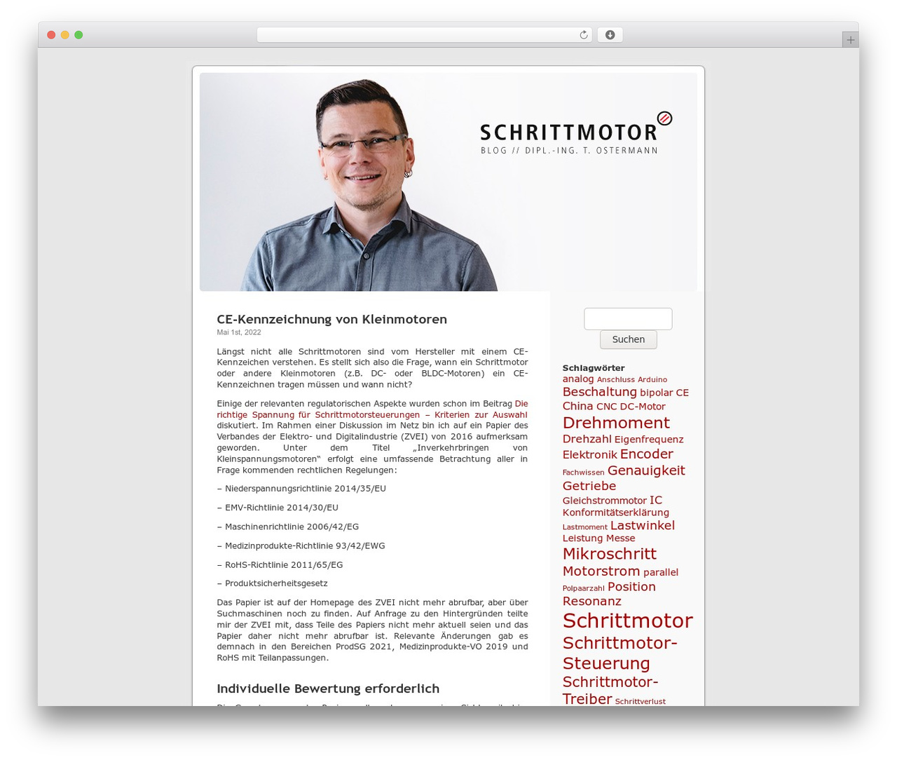 Default WordPress blog theme - schrittmotor-blog.de