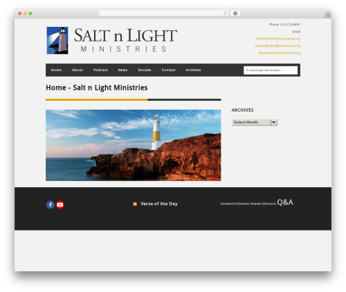 ExtraNews WordPress theme - saltnlightministries.org