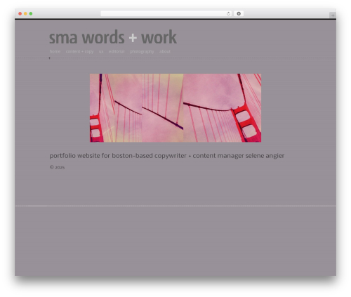 Folioway theme WordPress - seleneangier.com