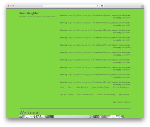 Prospect WordPress theme - savesleighton.com