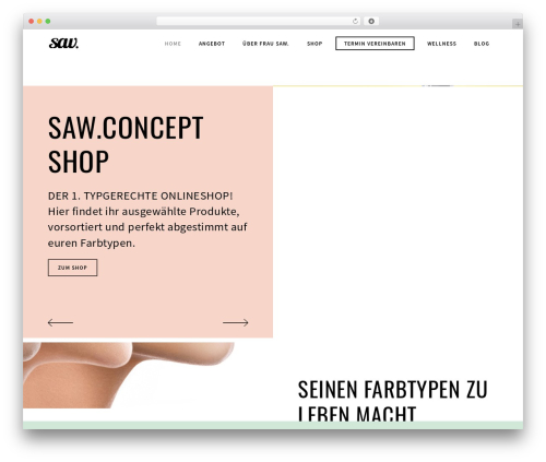 SAW WordPress theme - saw-farbtypberatung.com SAW WordPress theme - saw-farbtypberatung.com