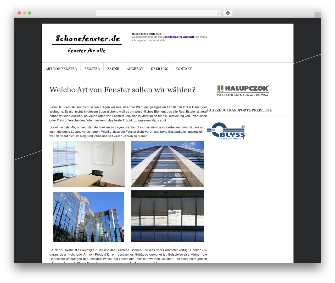 Theme WordPress Sight - schonefenster.de Theme WordPress Sight - schonefenster.de