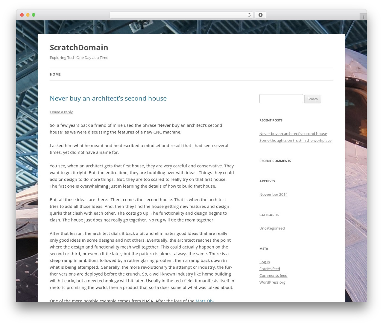 Theme WordPress Twenty Twelve - scratchdomain.com Theme WordPress Twenty Twelve - scratchdomain.com