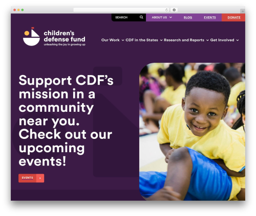 WordPress theme CDF - www.childrensdefense.org