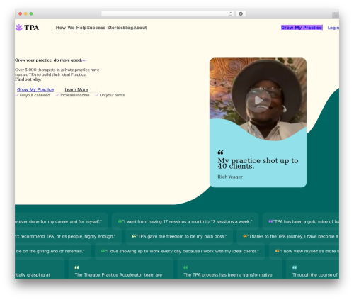 WordPress theme Therapy Practice Accelerator - therapypracticeaccelerator.com