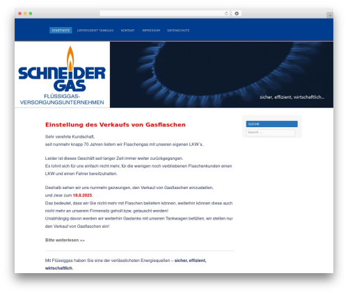 Adamos pro WordPress theme - schneider-gas.de