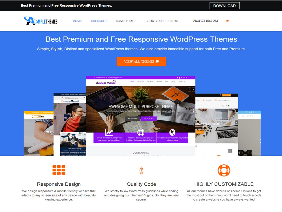 Ample Themes theme WordPress by Ample Themes