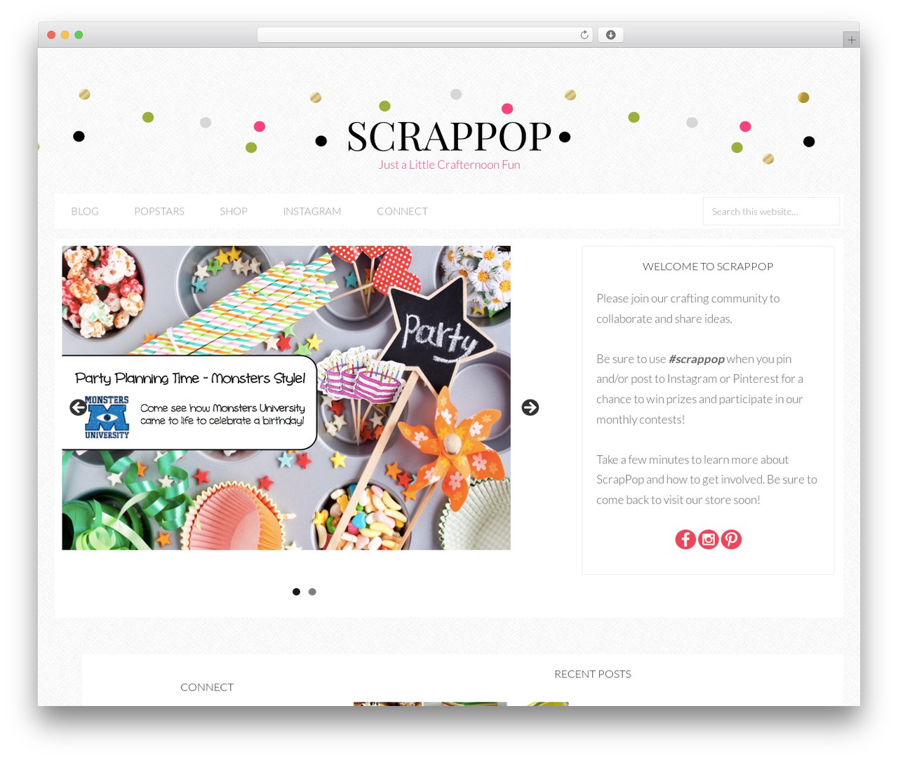 Best WordPress theme Sprinkle Theme - scrappop.com