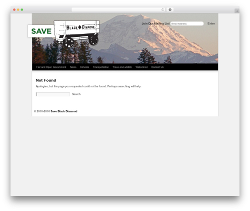 Black Diamond WordPress theme - saveblackdiamond.net