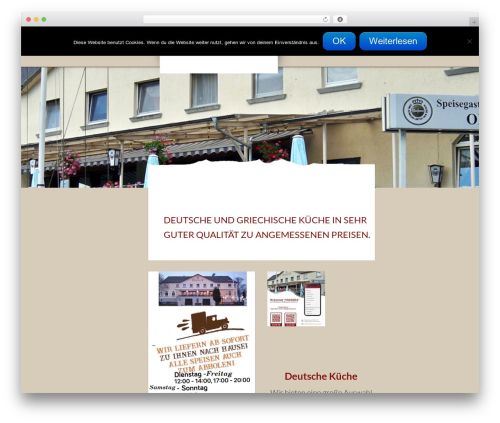 BootstrapWP best restaurant WordPress theme - schlossblick-restaurant.de
