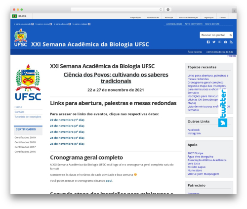 Simple instagram WordPress plugin - semanadabio.ufsc.br