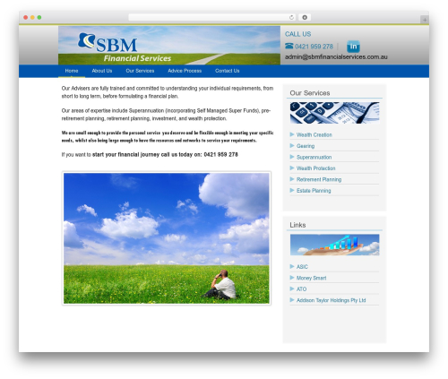Catalyst theme WordPress - sbmfinancialservices.com.au
