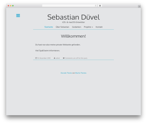 Decode WordPress theme free - sebid.de