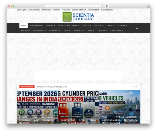 Newsmag theme WordPress - scientiaeducare.com