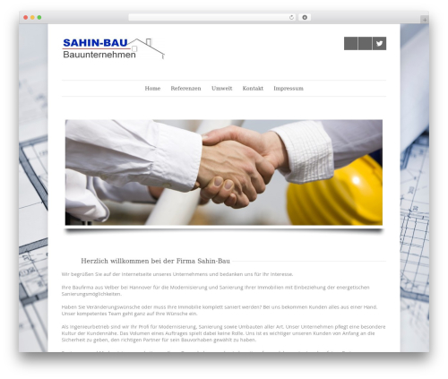 Quare top WordPress theme - sahinbau.de