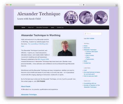 Sarah WordPress theme design - sarahchild.co.uk