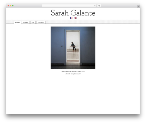 Sarah WordPress theme - sarahgalante.be