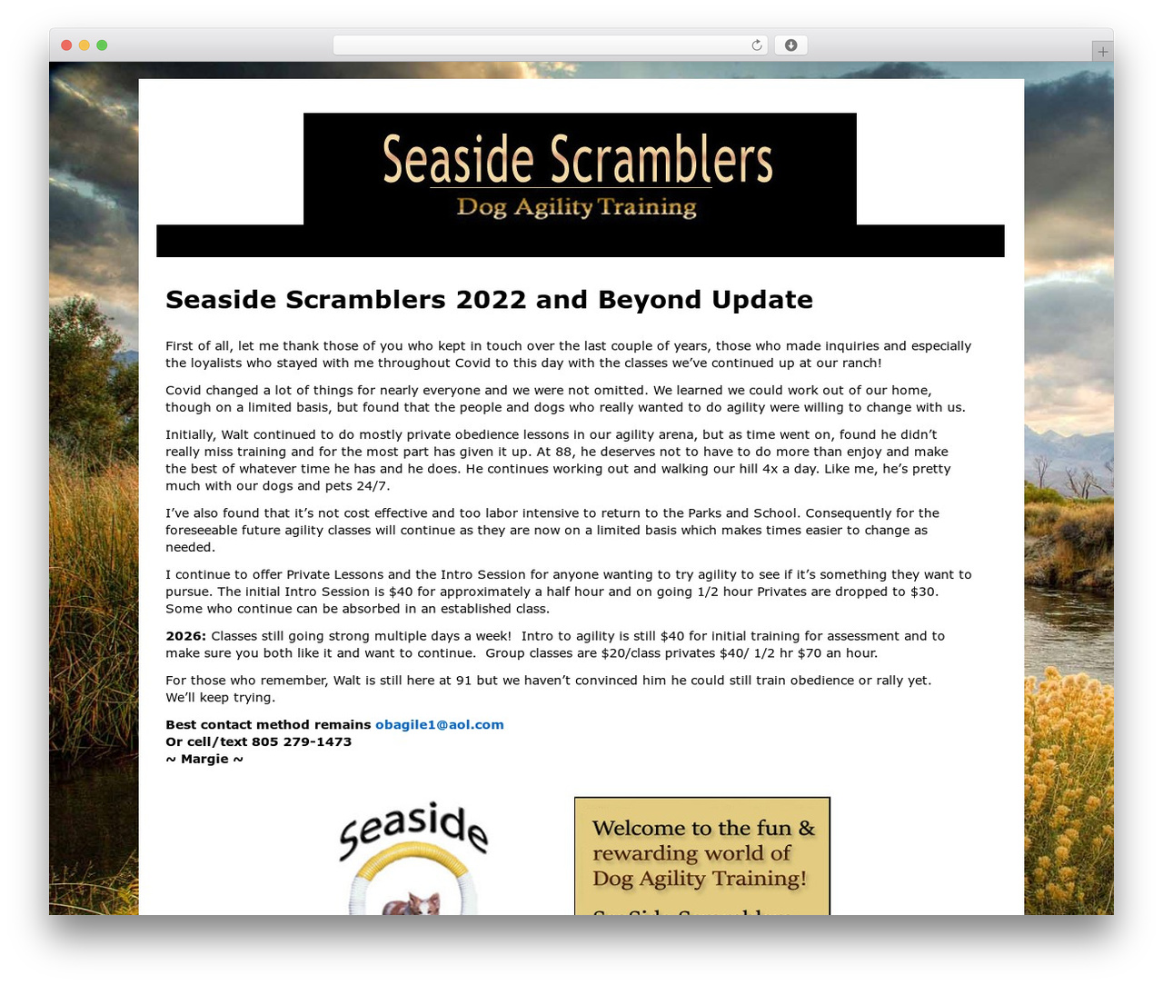 Sliding Door WordPress theme - seasidescramblers.com