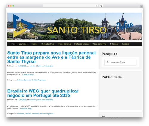 The Bootstrap best WordPress theme - santotirsoonline.com