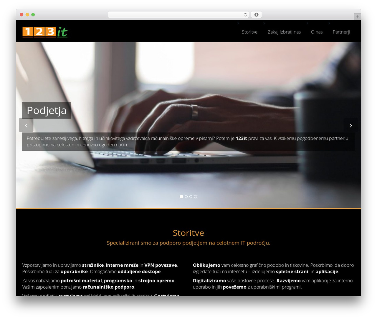 Theme WordPress Flat Theme - 123it.si