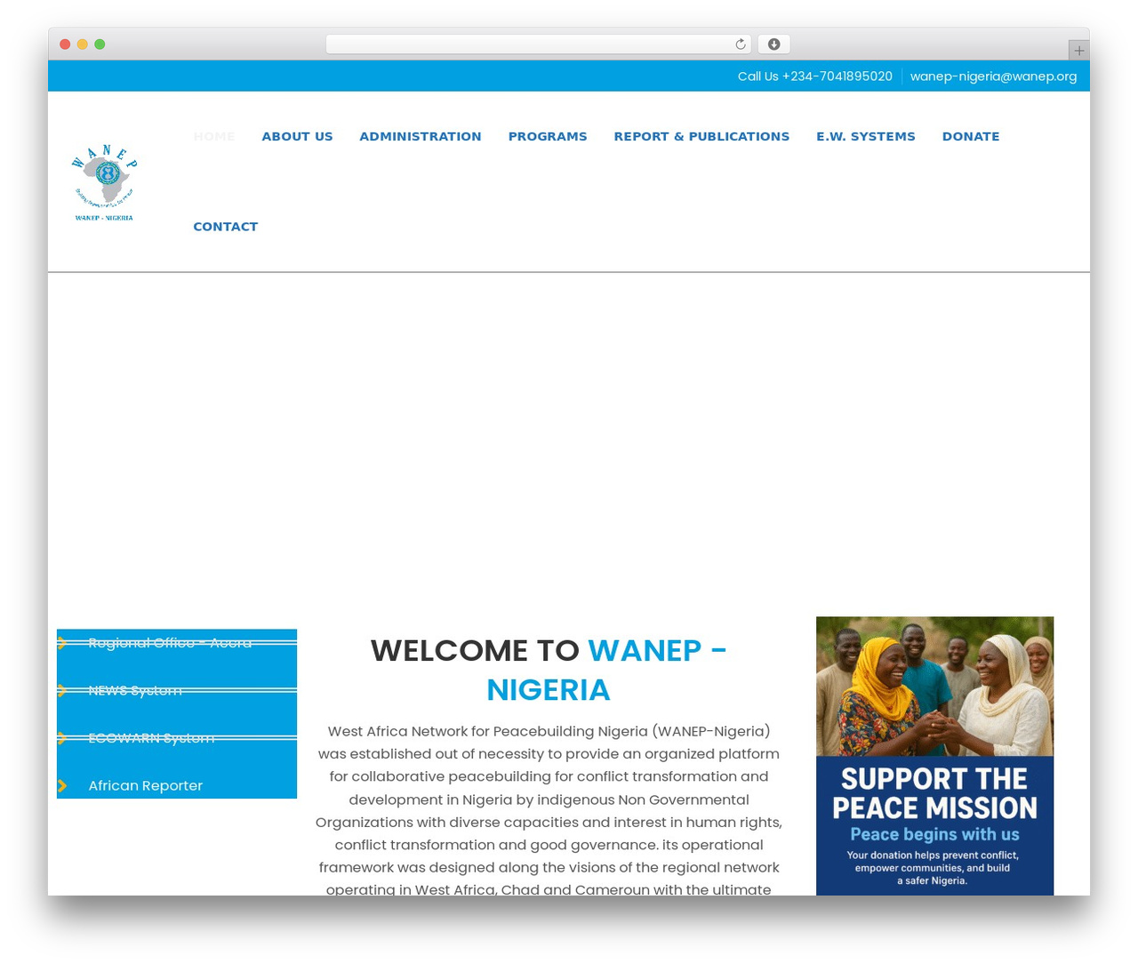 Theme WordPress Politicem - wanepnigeria.org