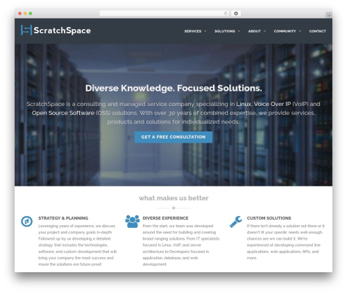 WordPress theme Rocket Fuel - scratchspace.com