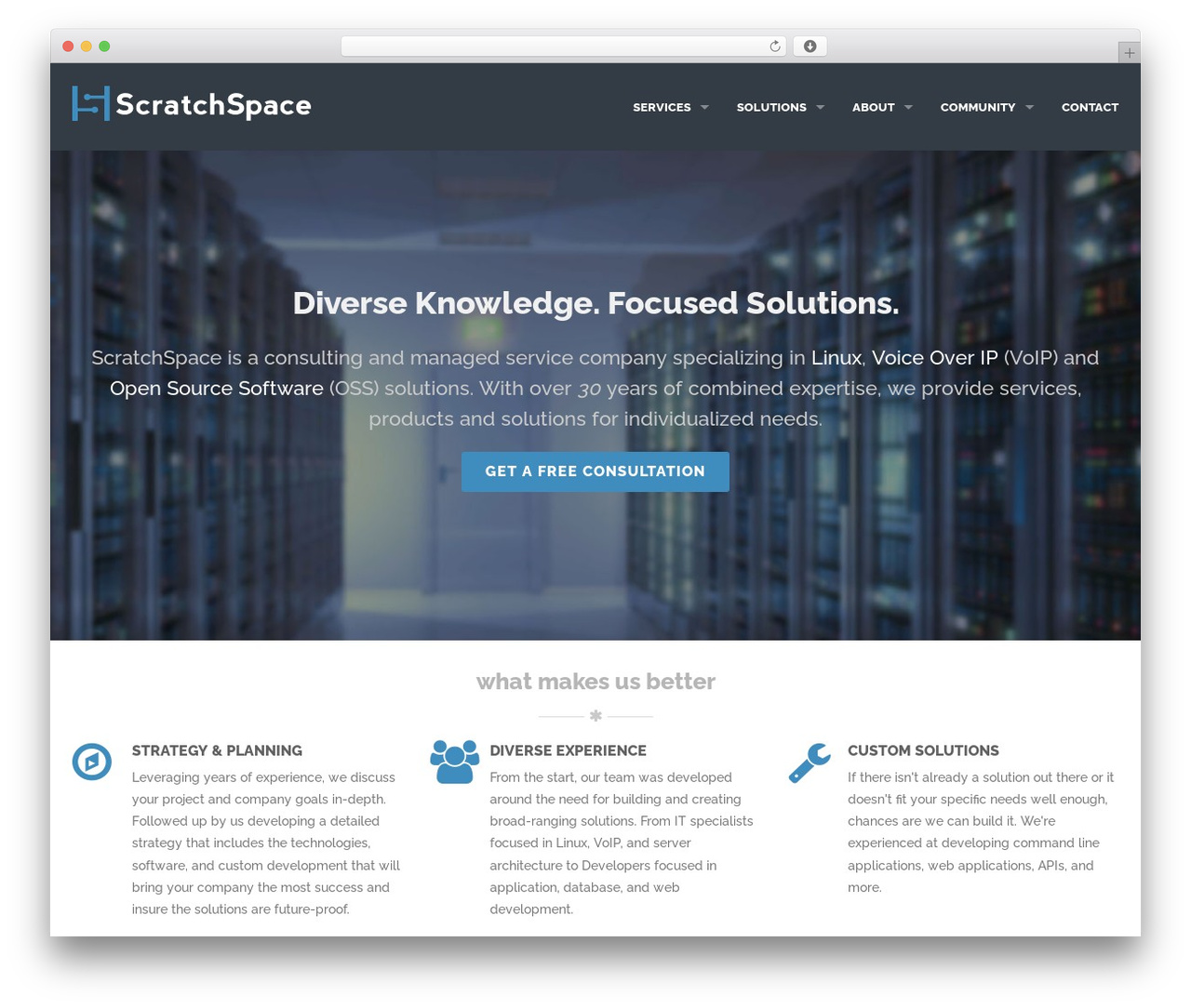WordPress theme Rocket Fuel - scratchspace.com