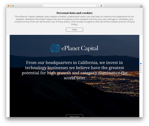 WordPress theme ePlanet - www.eplanetcapital.com