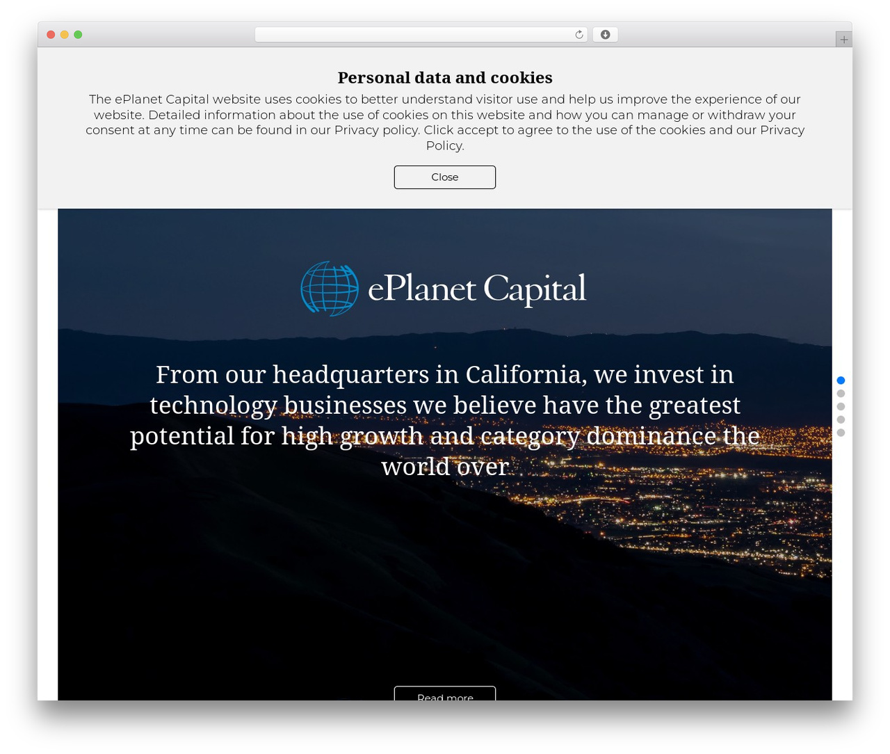 WordPress theme ePlanet - www.eplanetcapital.com