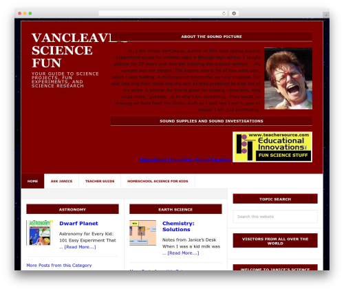 WordPress theme News Pro Theme - scienceprojectideasforkids.com
