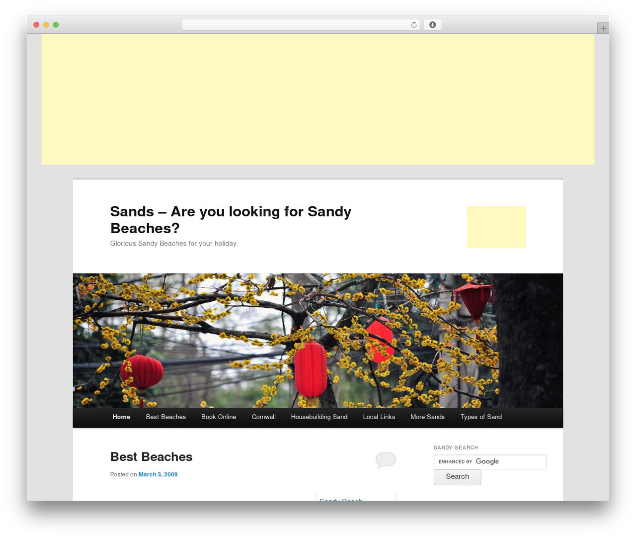WP Multisite Theme theme WordPress - sands.co.uk