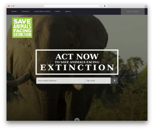 WP theme Wide Eye Creative - saveanimalsfacingextinction.org
