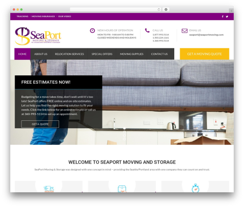 Best WordPress theme Express Movers - seaportmoving.com
