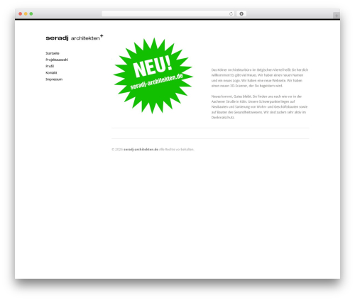 Best WordPress theme Infinity - seradj-architekten.de