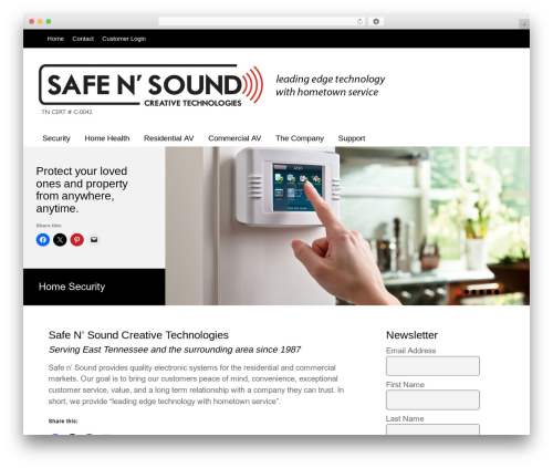 Best WordPress theme Pawzz Responsive - safensound.com