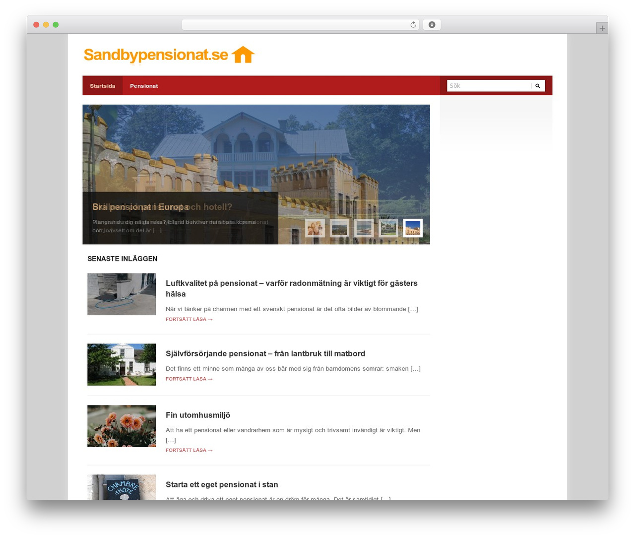 Erudito WordPress theme - sandbypensionat.se