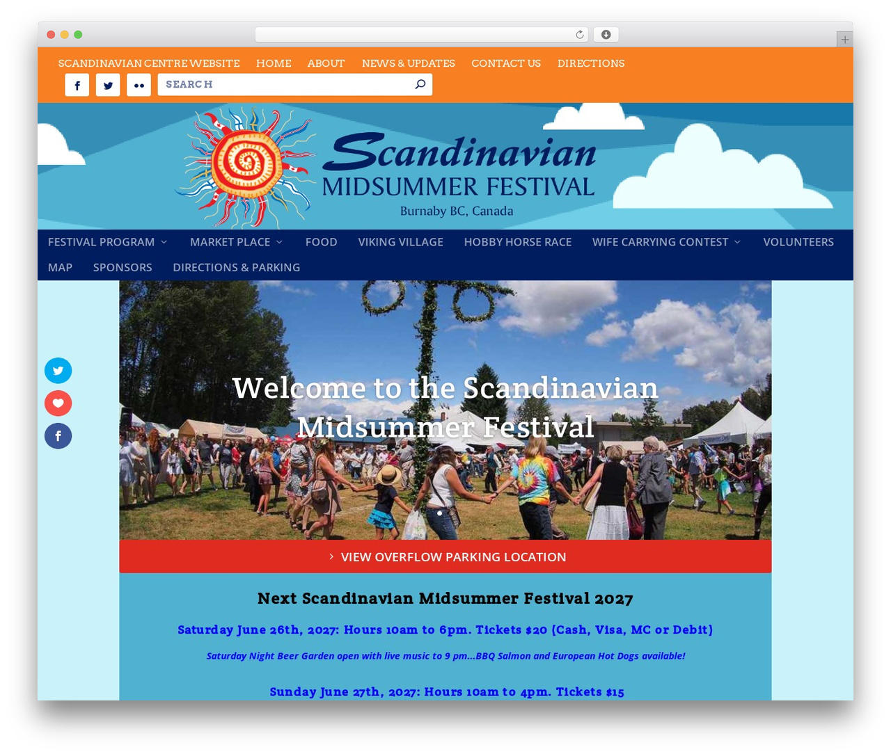 Extra WP theme - scandinavianmidsummerfestival.com
