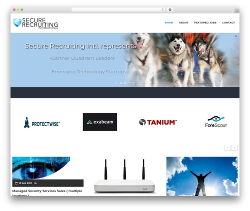 Flatco WordPress theme design - securerecruiting.com