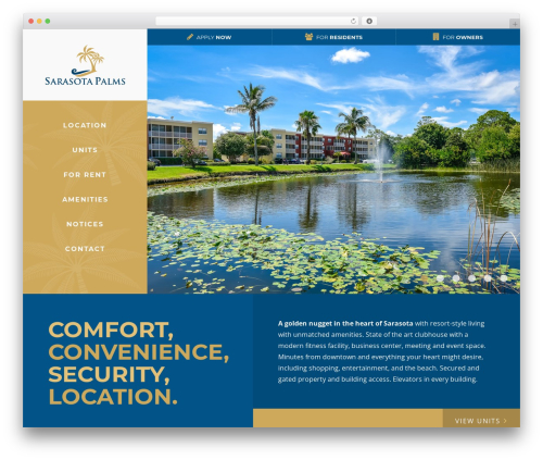 Hoteliour WordPress theme - sarasotapalms.com