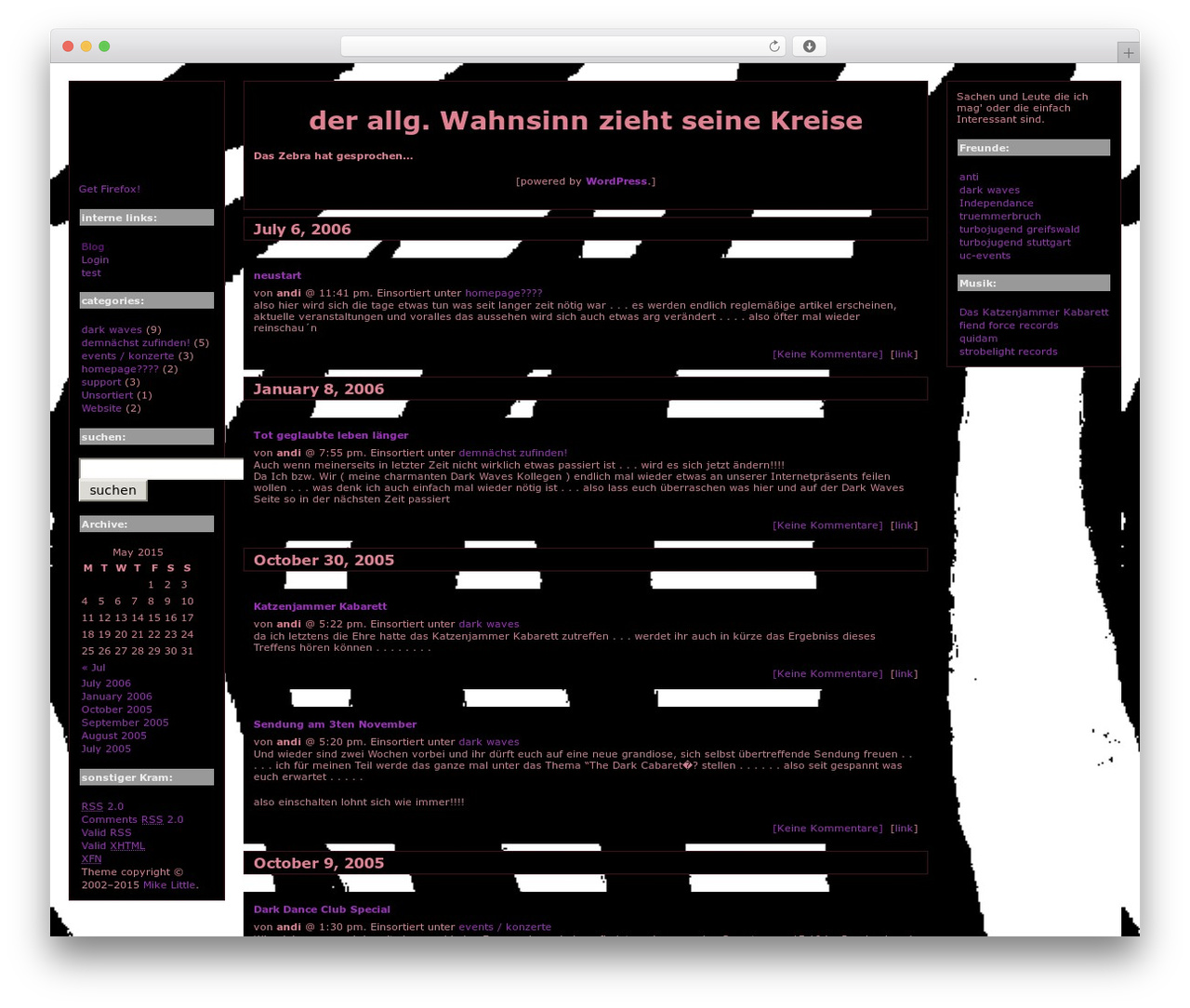 Journalized Blue WordPress theme - kleinandi.de