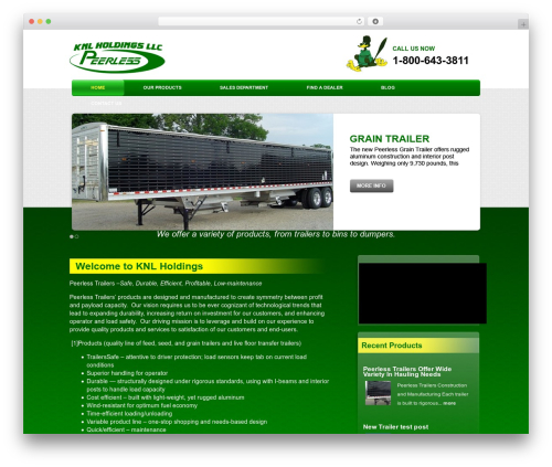 Pinex WordPress theme - knlllc.com