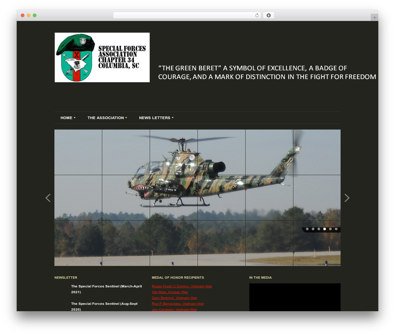 Rockwell WordPress theme - scgreenberets.com