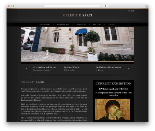 SARTI website WP theme - sarti-gallery.com
