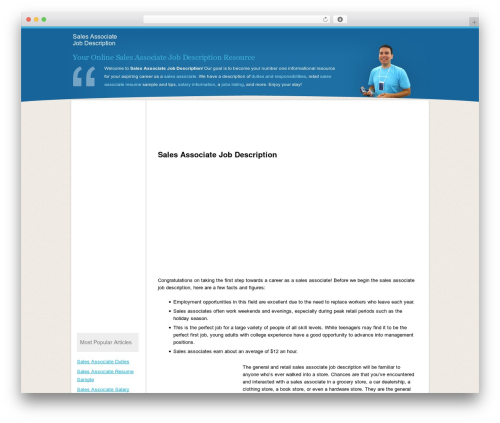SimpleFolio theme WordPress - salesassociatejobdescriptions.com