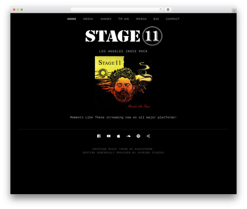 Theme WordPress Obsidian - stage11music.com