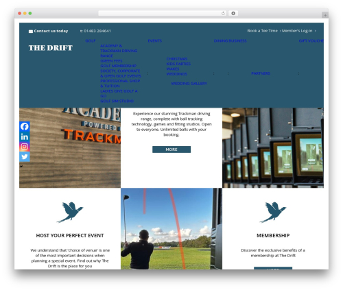 Uncode business WordPress theme - driftgolfclub.com