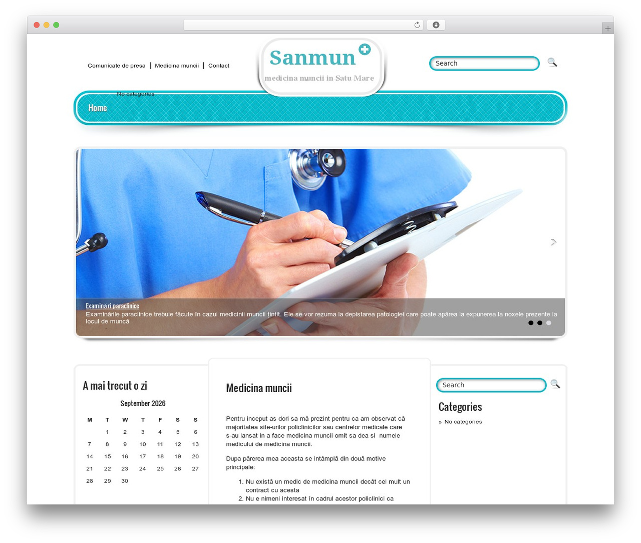WordPress theme BeHealthy - sanmunsm.com