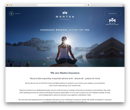 WordPress theme Custom Theme - www.mantrainsurance.com